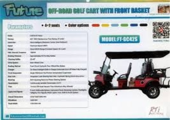 New 2026 Off-Road 6 Passenger Black Golf Cart, Unassembled