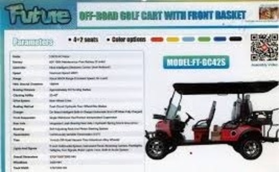 NEW 2026 High End Off-Road Orange 6 Passenger Golf Cart, Unassembled