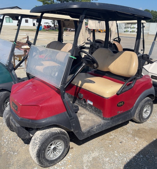 2022 Club Car Electric Golf Cart, Just in Off of Lease, Red w/Black Top, 48 Volt, Charger Included,