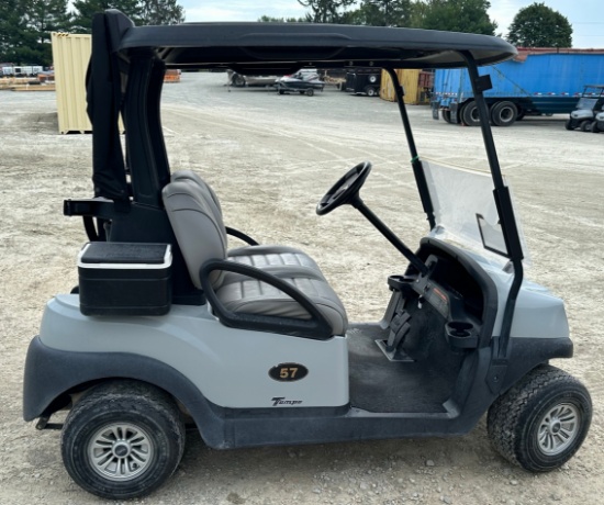 2021 Club Car Tempo Electric Golf Cart, Premium Seats, Gray w/Black Top, 48 Volt, Charger Included,
