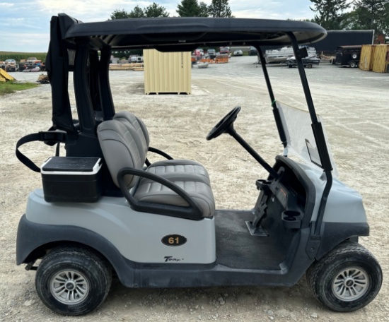 2021 Club Car Tempo Electric Golf Cart, Premium Seats, Gray w/Black Top, 48 Volt, Charger Included,