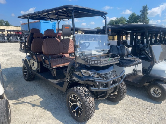 6 Passenger High End Electric Golf Cart, Black, Runs and Drives