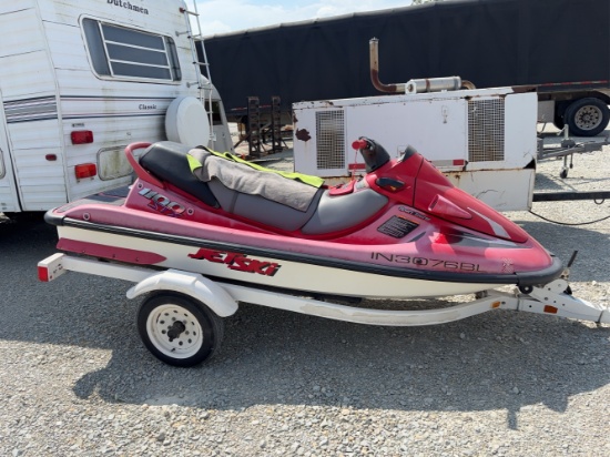 Jet Ski 1100 STX with Trailer, Ran Last Year, Seats are Weathered and Ripped, Needs a Battery, Unkno
