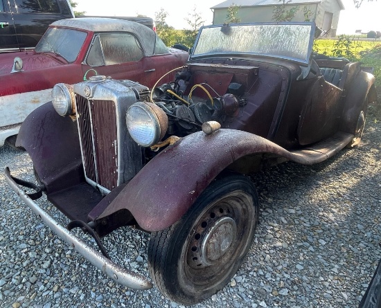 1950s MG TD Classic Car, Non-Running, For Parts, No Key, NO TITLE