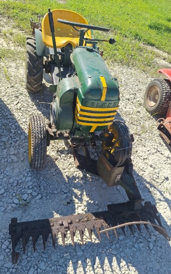 **1958 Bolens Garden Tractor, Runs, Needs New Tires, Leaks some Fluid