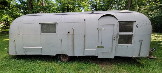 1959 Airstream Overlander Single Axle Project Trailer with Door-in-a-Door Configuration, Has Been Fu