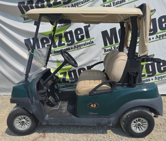 2021 Club Car Electric Golf Cart, Premium Seats, Green w/Beige Top, Just in Off of Lease, 48 Volt, C