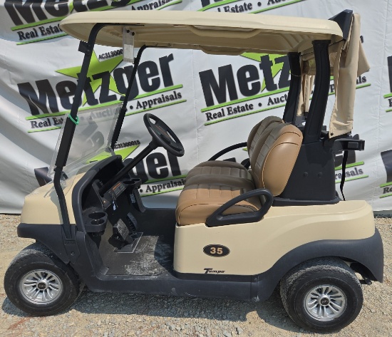 2022 Club Car Electric Golf Cart, Premium Seats, Beige w/Beige Top, Just in Off of Lease, 48 Volt, C