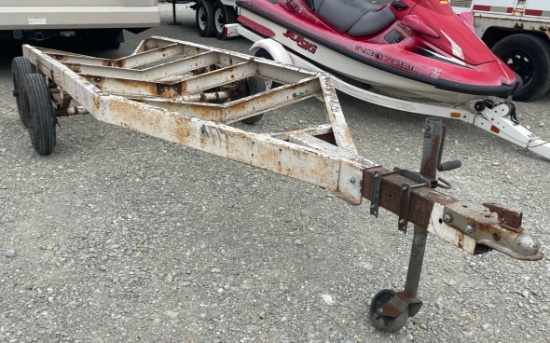 17' 2 Axle Trailer Frame, No Light, 2" Ball Hitch, Brakes not Wired - No Title