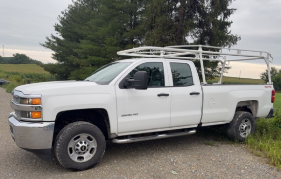2019 Chevy Silverado 2500 HD, 4x4, Power Windows Locks, Fleet Maintained, Runs and Drives, 165,740 M