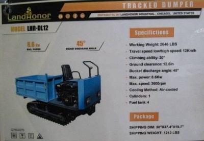 Landhonor Tracked Dumper, Model LHR-DL12