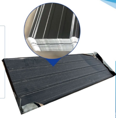 (50) 3x12' Black Steel Roofing Sheets, Model FT – H50