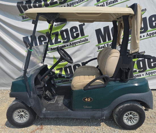 2021 Club Car Electric Golf Cart, Premium Seats, Green w/Beige Top, Just in Off of Lease, 48 Volt, C