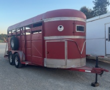 1990 Ponderosa Livestock Trailer 18', Has Title, VIN: 00000000000007417 - THIS TRAILER WILL HAVE A $