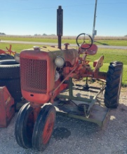 Allis-Chalmers C Tractor w/ Mower Deck, Runs and Drives, Mower Deck Spindle Needs New Bearing, Needs