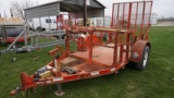Mini Skid / Attachment Trailer, Racks for Augers, Trencher and other attach