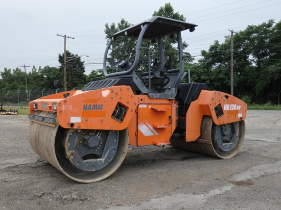 *2009 Hamm HD120HV Tandem Vibratory Roller, SN:H1820061, Deutz Diesel, 78''