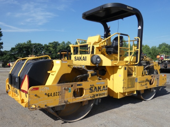 *2010 Sakai SW800-II Tandem Vibratory Roller, SN:VSW25-50120C, Super HF, 67