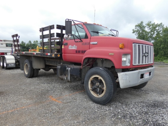 *1993 Chevy C60 S/A Flatbed Truck, SN:1GBG6H1P5PJ105939, V8 Gas, 5x2 Speed,