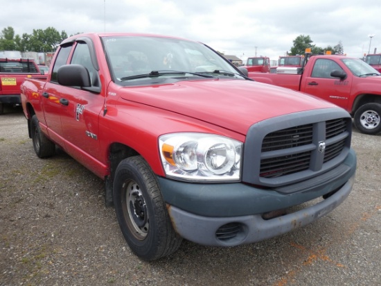 *2008 Dodge 1500 4dr Crew Cab Pickup, SN:1D7HA18N98J203258, Short Bed, Gas,