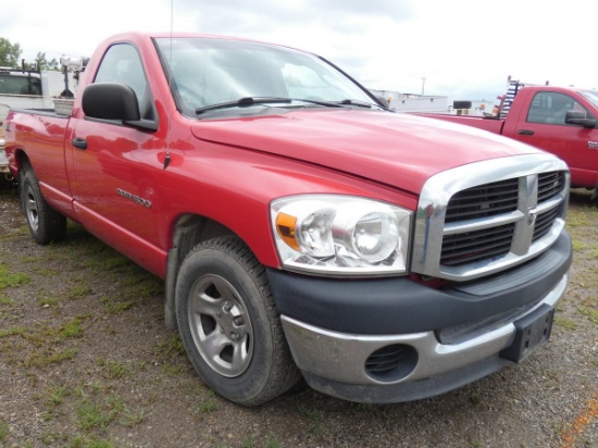 *2007 Dodge 1500 Pickup, SN:1D7HA16K87J616196, V8 Gas, Auto, Long Bed, 2011