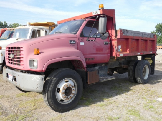 *1999 Chevy C6500 S/A Dump Truck, SN:1GBG6H1D4XJ104710, V8 Gas, Auto, 10' S