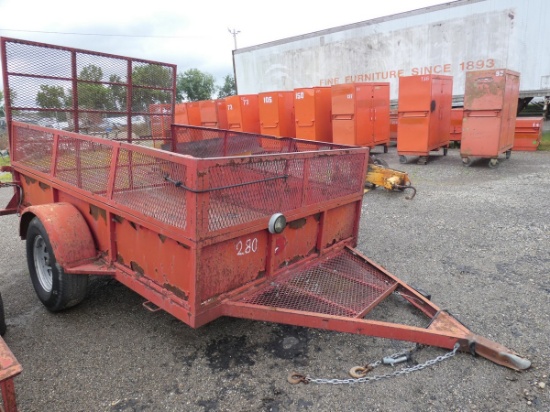 *1994 6x9 Landscape S/A Tag Trailer, SN:MQ-38959, High Sides, Ramp.