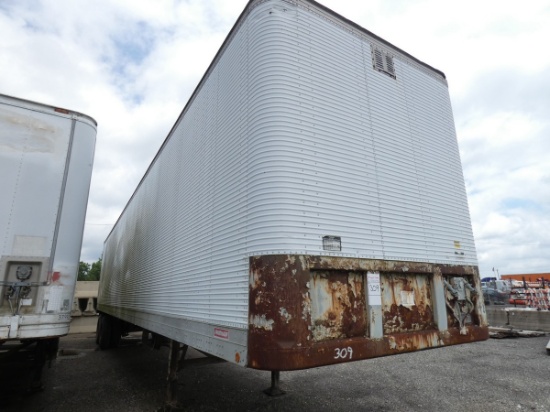1986 Fruehauf Van Trailer, SN:1H2V04825GC021901