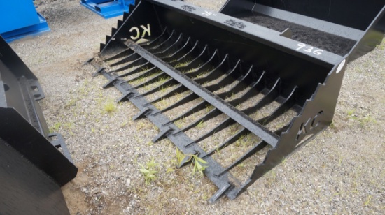 *78'' Skeleton Skidloader Bucket, Teeth, Made in USA