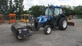 *2007 New Holland TN60DA Broom Tractor, SN:HJE086315, Moves slow- Clutch?Tr