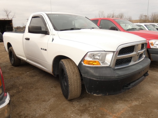 2010 Dodge 1500 Pickup, SN:3D7JB1EP5AG110040, Gas, Auto, Std Cab, Long Bed,