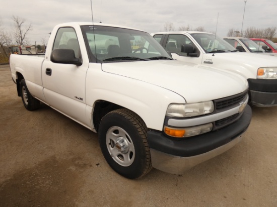 2001 Chevy 1500 Pickup, SN:1GCEC14W91Z104405, Gas, Auto, Air, Std Cab, Long