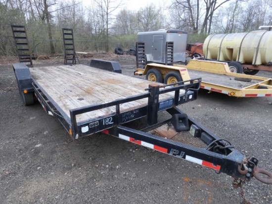 2011 PJ 7 Ton Tandem Axle Trailer, SN:4PSCC2023B1153623, 84''x18' Deck, 2'