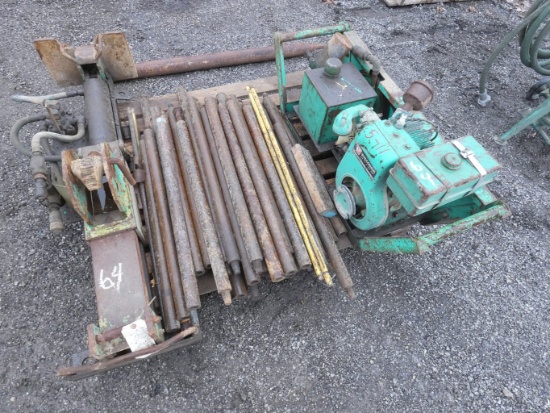 Construction Machine AS35 Hydraulic Pipe Pusher; SN:248548, with Power Unit