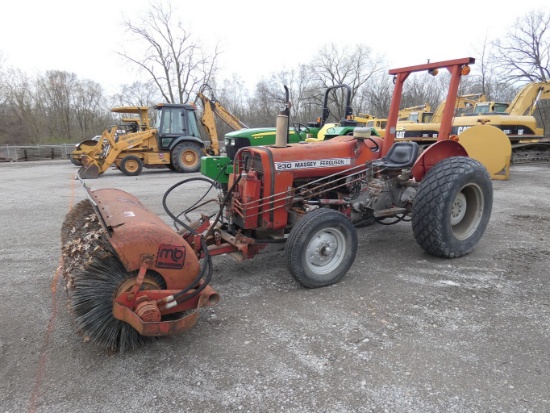 Massey-Ferguson 230 Broom Tractor, SN:8A306031, Diesel, 3pt, PTO, MB Front