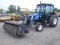 2005 New Holland TN60D Broom Tractor, SN:HJE028102, Cab/Air, 2wd, 3pt, PTO,