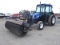 2004 New Holland TN60D Broom Tractor, SN:HJE007520, Cab / Air, 2wd, 3pt, PT