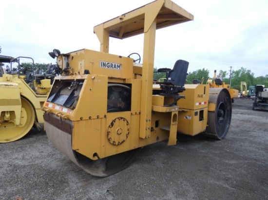 1989 Ingram 10-15 3 Wheel Roller, SN:598863-AE3, Cummins Diesel, 44'' & 22'