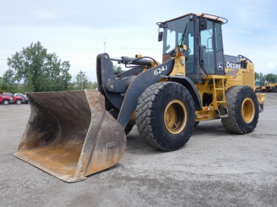 2007 John Deere 624J Wheel Loader, SN:DW624JZ610216, EROPS, JRB QT GP Bucke