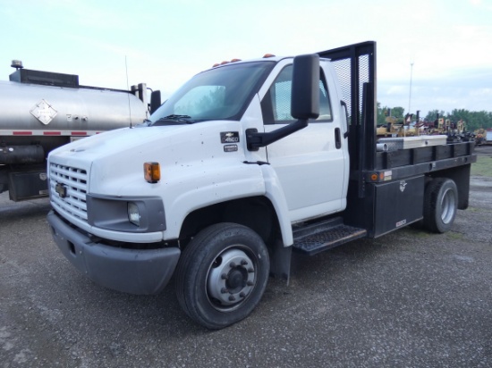 2004 Chevy C4500 Flatbed Truck, SN:1GBE4E1113F513357, Duramax, Auto, 10' Fl