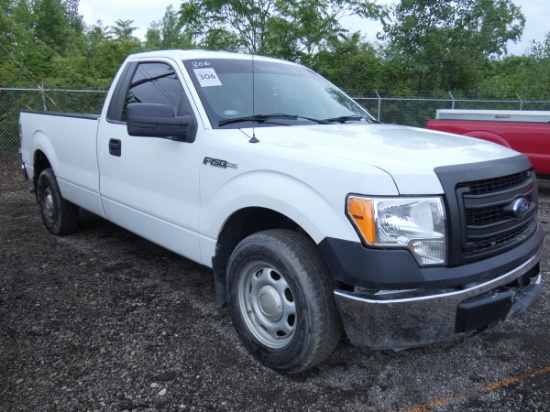 2013 Ford F150 Pickup, SN:1FTNF1CF3DKE52738, Std Cab, Long Bed, Broken RF S