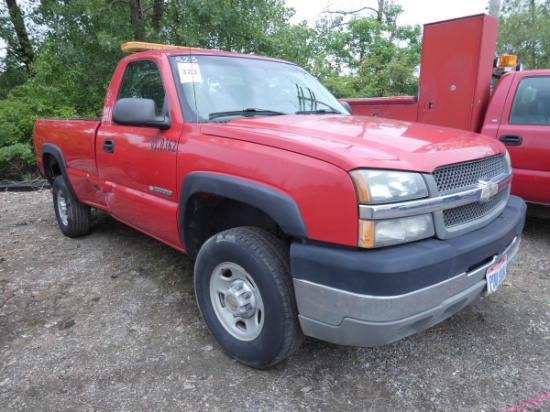2003 Chevy 2500 Pickup, SN:1GCHC24U03E309672, Standard Cab, Long Bed, 101,9