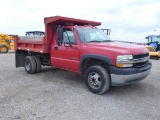 2002 Chevy 3500 S/A Dump Truck, SN:1GBJC34U82E215131, Gas, Auto, 8' Box, 10