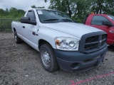 2008 Dodge 2500 Pickup, SN:3D7KR26D58G202463, Standard Cab, Long Bed, 122,3