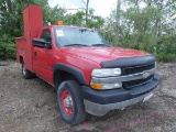 2002 Chevy 2500 Mechanics Truck, SN:1GBHC24U92Z247376, 290050 mi