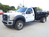 2016 Ford F550 4x4 Flatbed Truck, SN:1FDUF5HT8GEA51377, 6.7L Diesel, Auto,