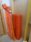 Orange Rollup Signs, Fence & Tub of Signs