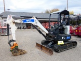 2016 Bobcat E26 Mini Excavator, SN:B3JE11779, ROPS, 12'' QT Bucket, 975 Hrs