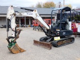 2014 Bobcat E32I Mini Excavator, SN:AUYJ11010, ROPS, 24'' QT Bucket, Hyd. T