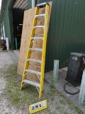 Yellow 8' Fiberglass Step Ladder